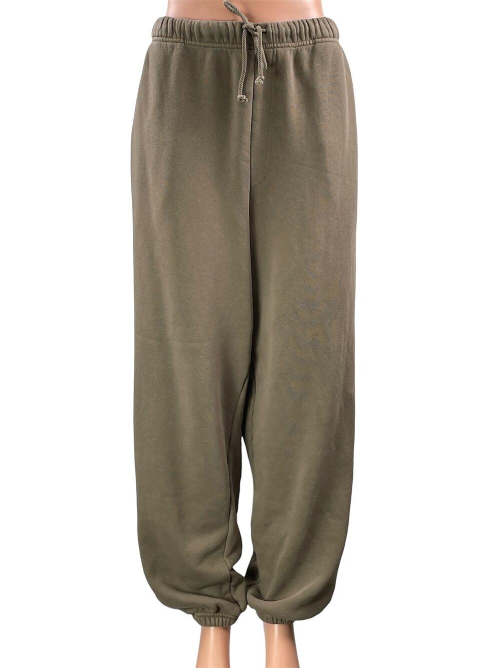 Elwood Women's Olive Green High Waisted Drawstring Casual Trouser Sweatpants XL